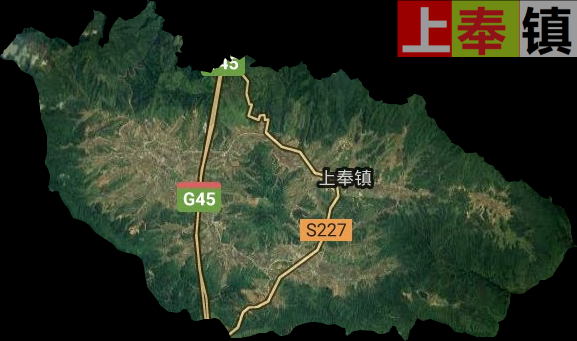 修水县上奉镇卫星图高清版大图