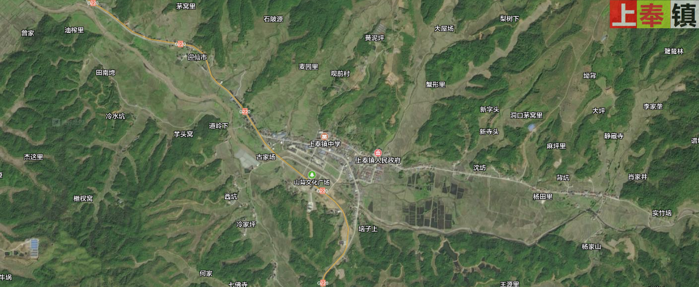 江西省九江市修水县上奉镇卫星图