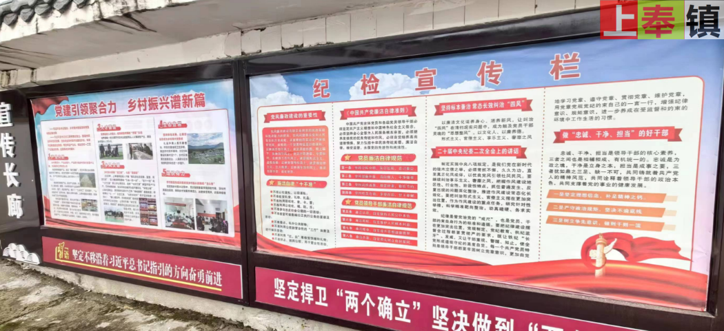 上奉镇人民政府宣传长廊（2024年2月9日）